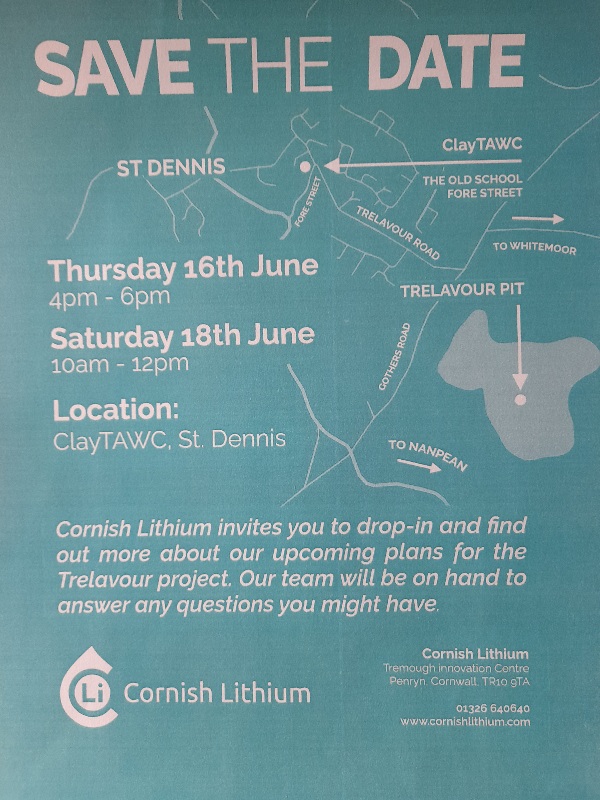 Cornish Lithium Drop-In Sessions at Clay TAWC