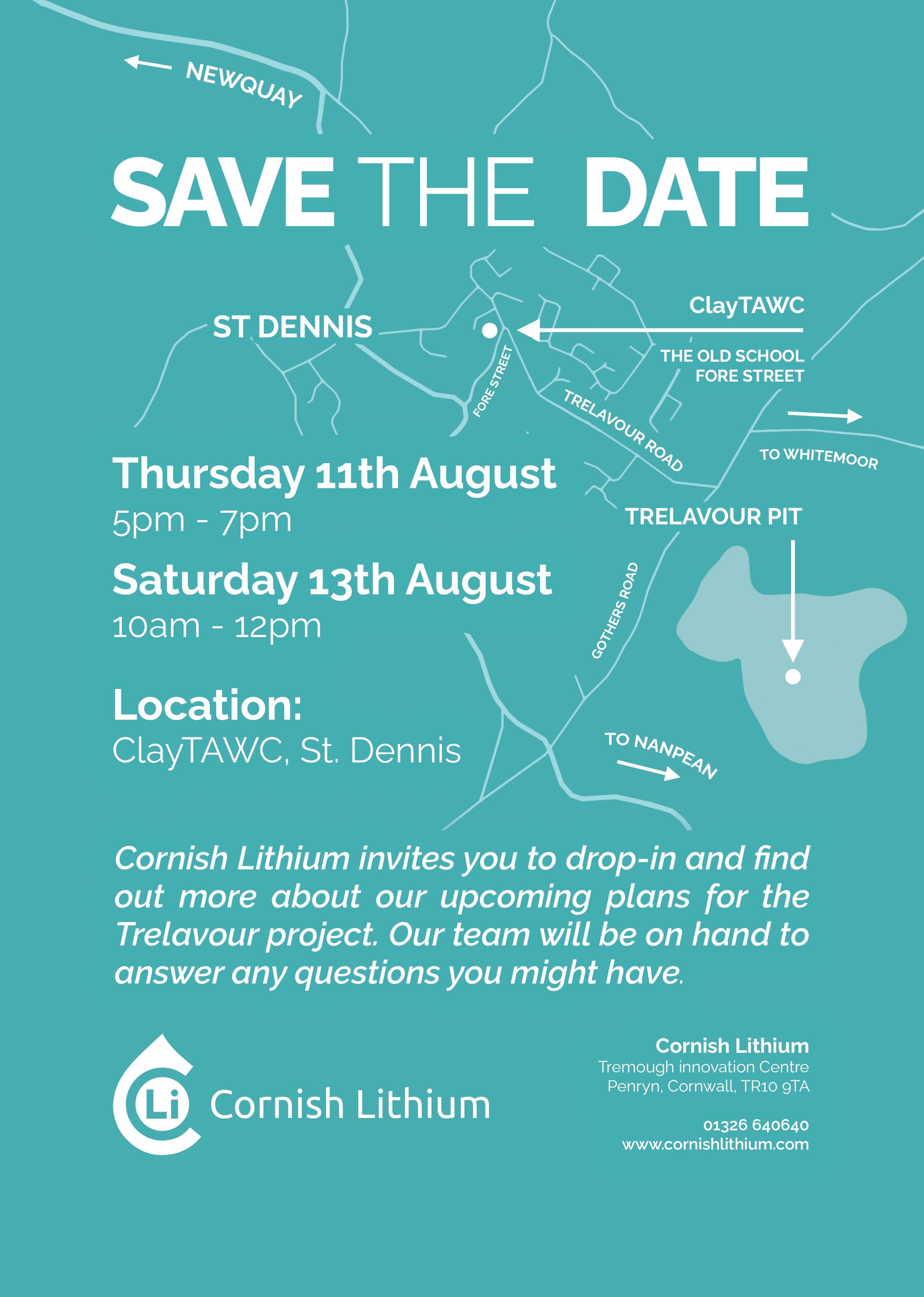 Cornish Lithium Drop-In Sessions at Clay TAWC